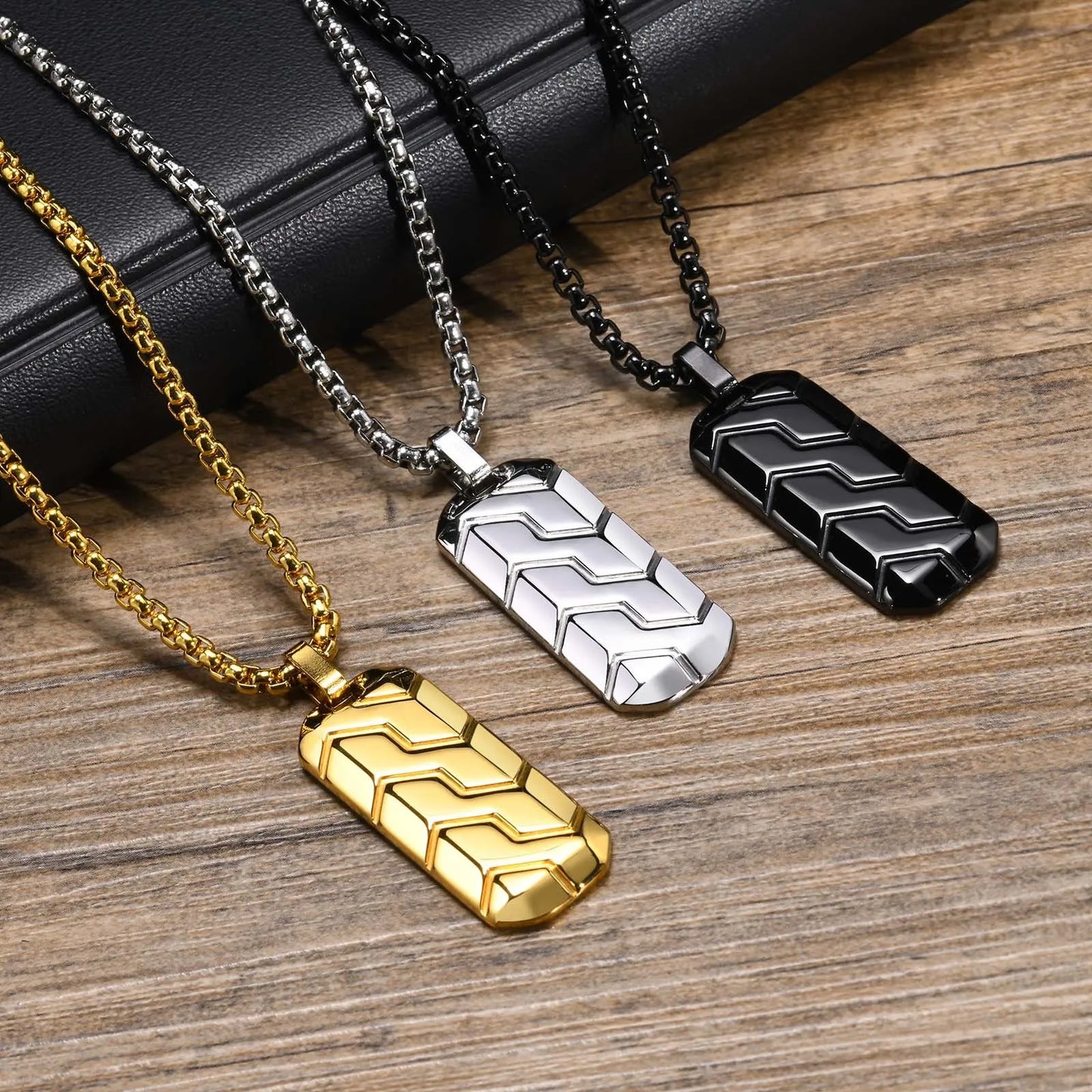 Tire Pattern Necklaces for Men