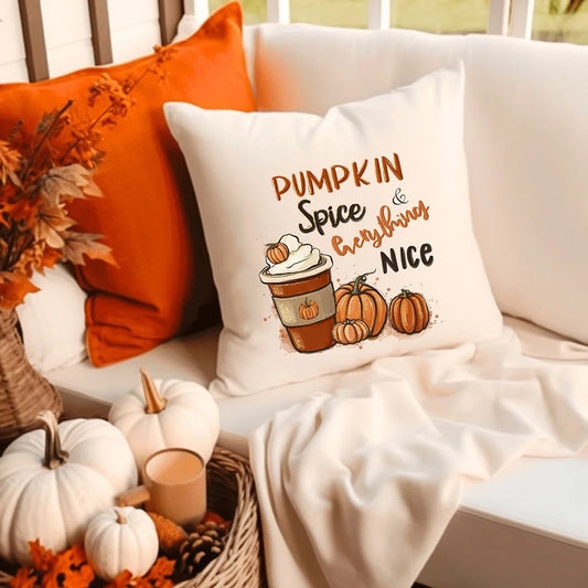 Fall pumpkin pillow covers